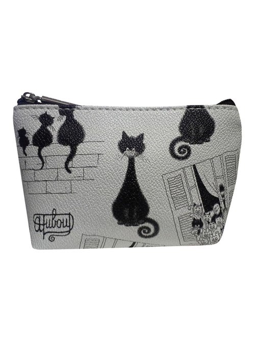 Porte-monnaie blanc Les chats de Dubout - Kiabi