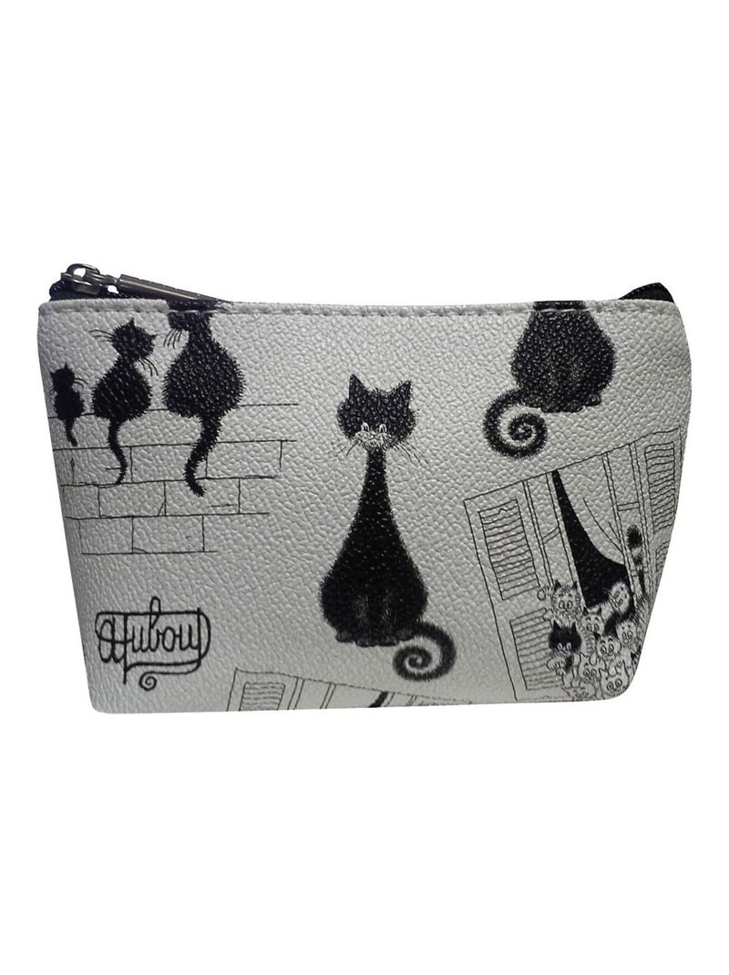 Porte-monnaie blanc Les chats de Dubout Blanc - Kiabi
