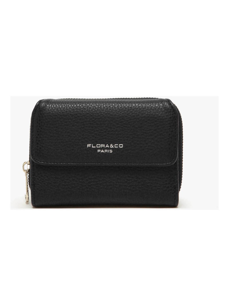 Porte-monnaie Classic Miniprix Toile Enduite Noir Noir - Kiabi