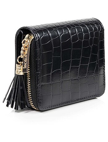 Porte-monnaie compact ,protection rfid anti-piratage de carte femme Isotoner