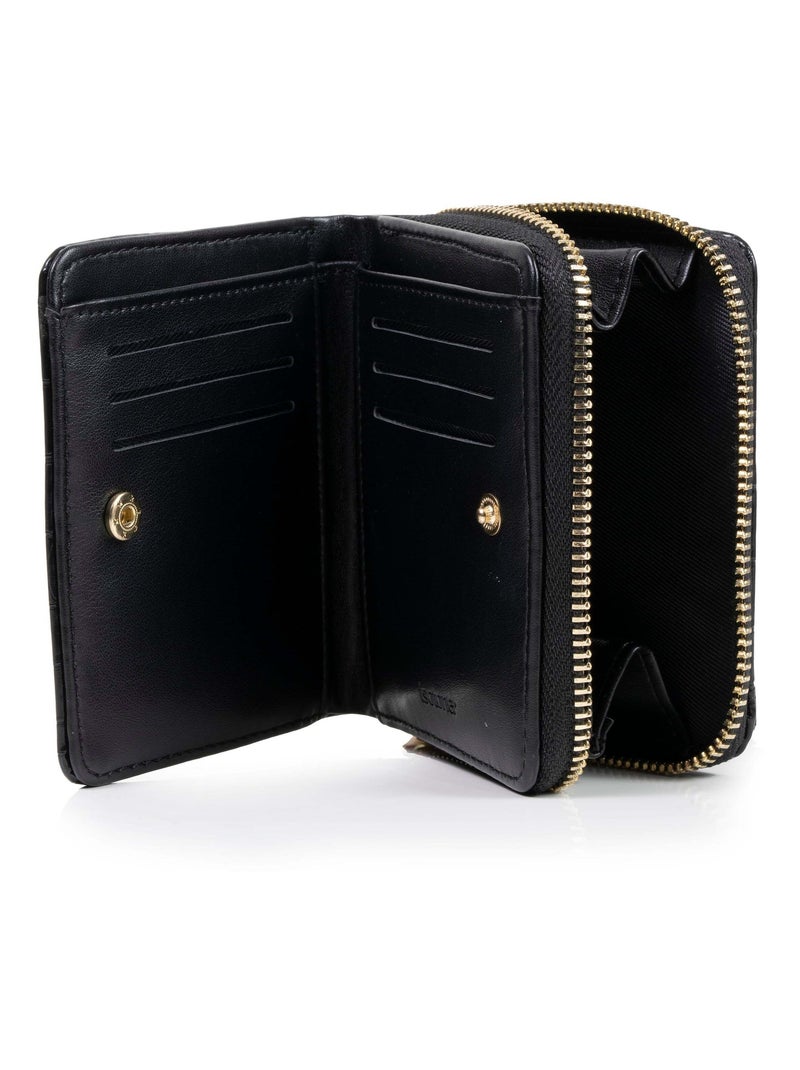 Porte-monnaie compact ,protection rfid anti-piratage de carte femme Isotoner Noir - Kiabi