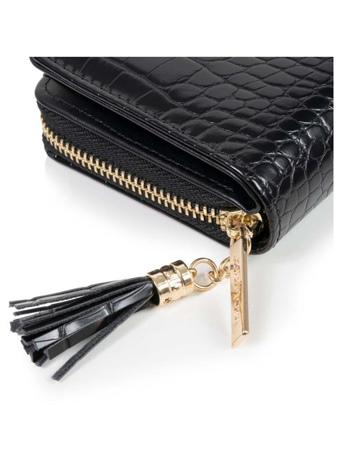 Porte-monnaie compact ,protection rfid anti-piratage de carte femme Isotoner - Kiabi Porte-monnaie compact ,protection rfid anti-piratage de carte femme Isotoner - Kiabi