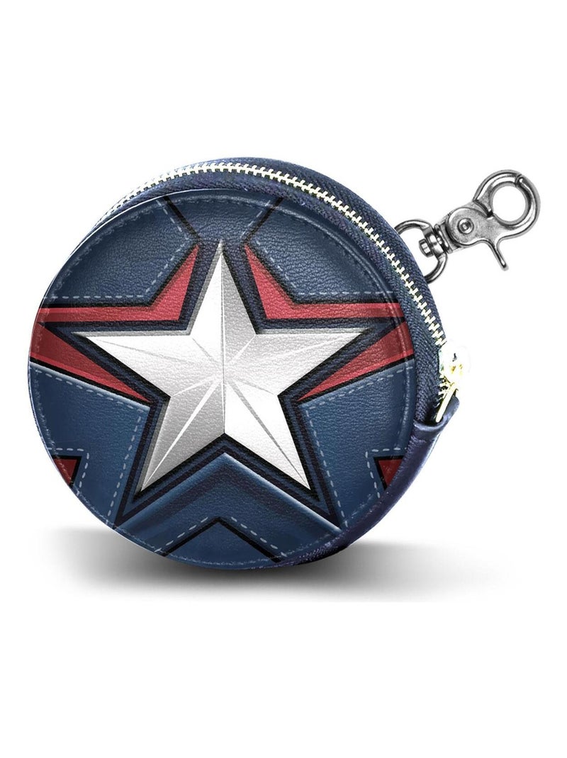 Porte-monnaie Cookie - Marvel Captain America Courage - Bleu - Taille Unique Bleu - Kiabi