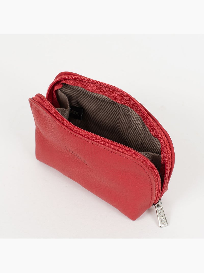 Porte-monnaie cuir émy émy  | fagola Rouge foncé - Kiabi