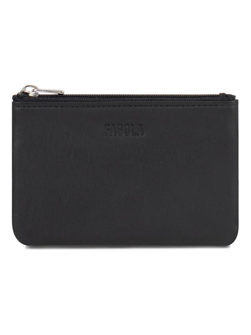 Porte-monnaie Cuir Émy Femme Noir - Kiabi