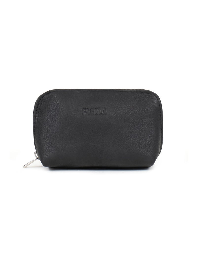 Porte-monnaie Cuir Émy Noir - Kiabi