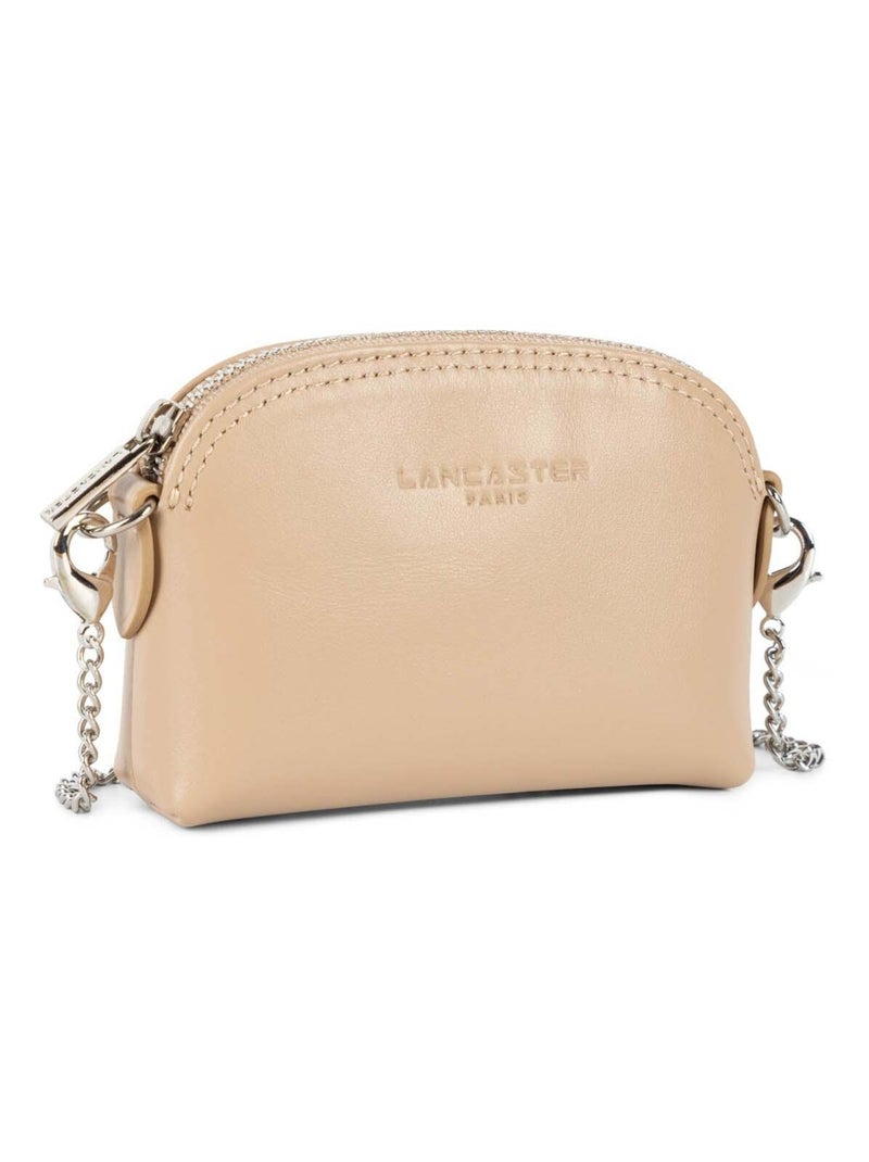 Porte monnaie cuir Lancaster  Paris PM  foncé Beige - Kiabi