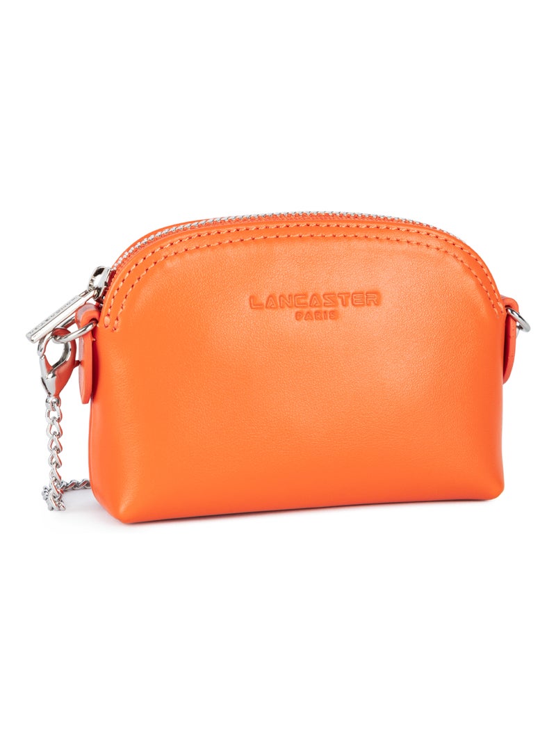 Porte monnaie cuir Lancaster  Paris PM Orange - Kiabi
