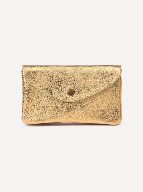 Porte-monnaie cuir métallisé - Kiabi