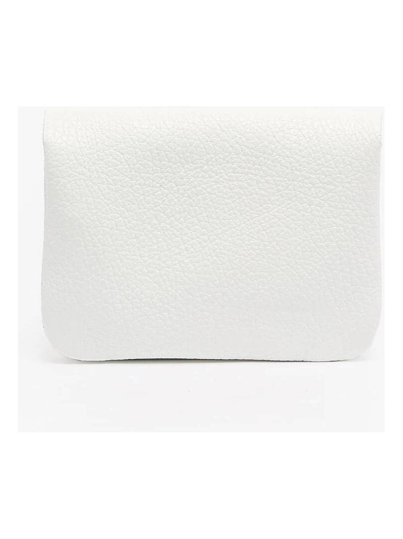 Porte-monnaie Cuir Milano Cuir De Vachette Blanc Blanc Blanc - Kiabi