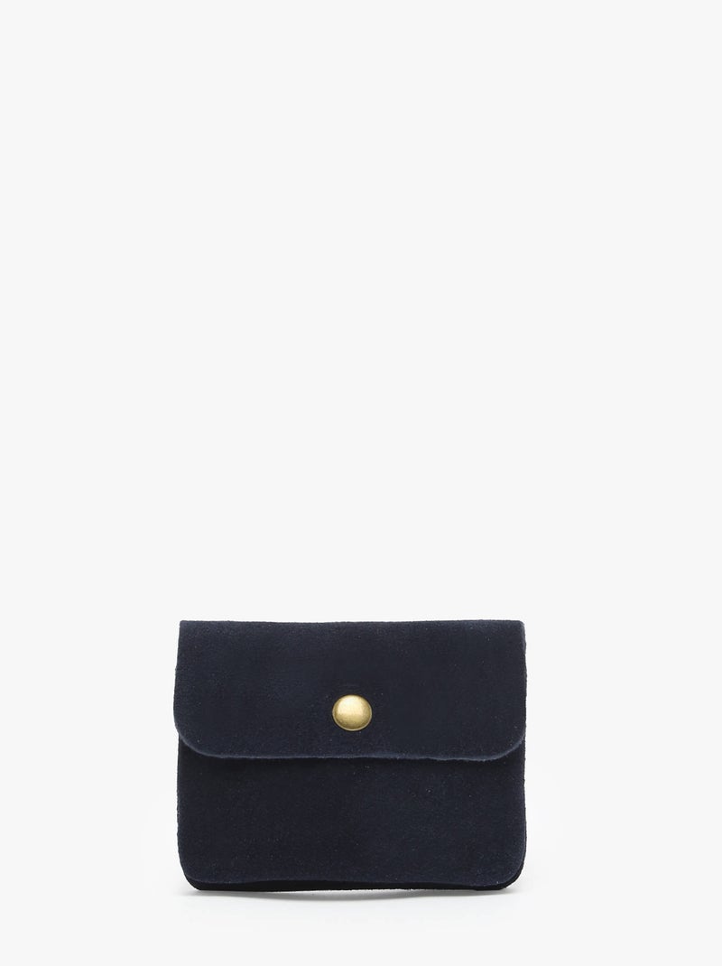 Porte-monnaie Cuir Milano Cuir De Vachette Bleu électrique - Kiabi