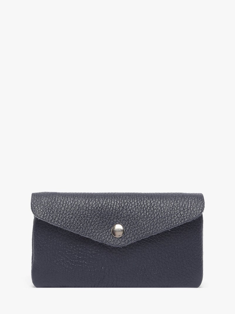 Porte-monnaie Cuir Milano Cuir De Vachette Bleu électrique - Kiabi