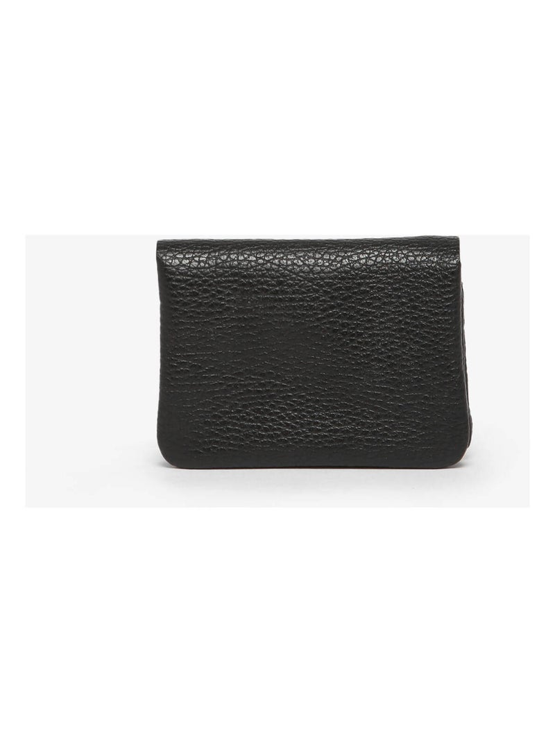 Porte-monnaie Cuir Milano Cuir De Vachette Noir Noir - Kiabi
