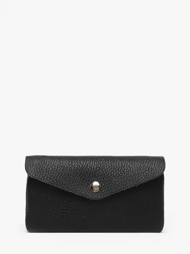 Porte-monnaie Cuir Milano Cuir De Vachette Noir Noir - Kiabi