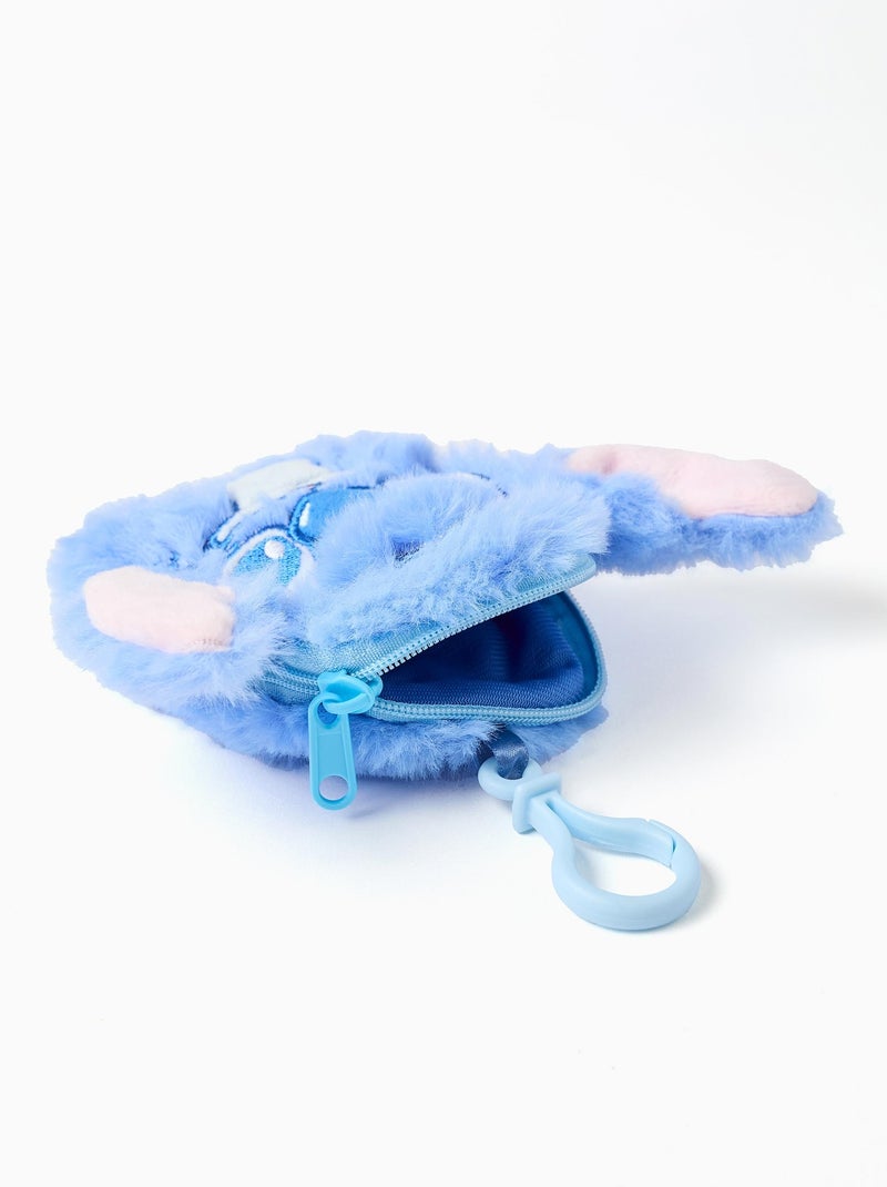 Porte-monnaie en Peluche avec Porte-clés 'Stitch' Bleu - Kiabi
