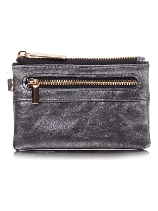 Porte-monnaie femme zippé noir Isotoner