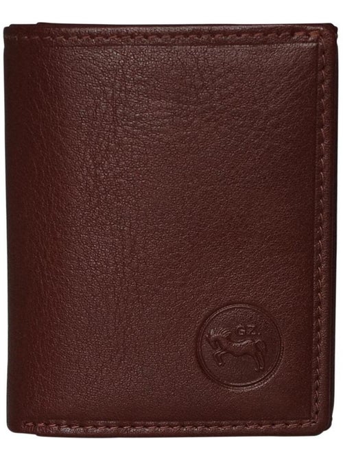 Porte-monnaie homme cuir boutonn? avec Protection RFID - Kiabi