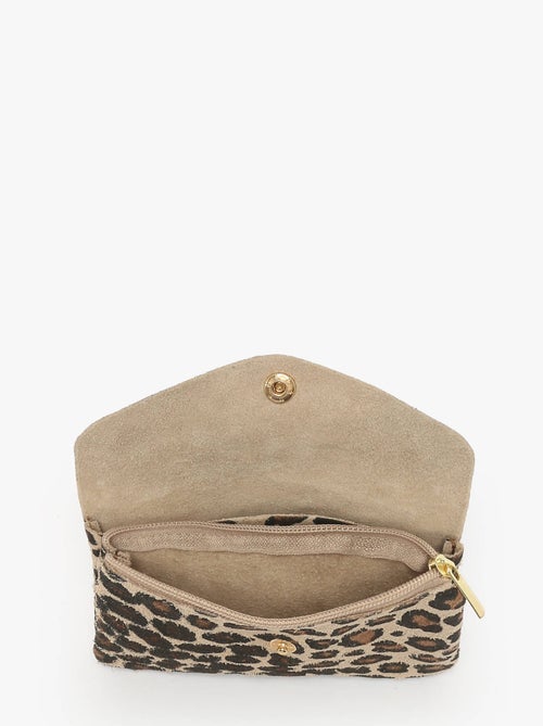 Porte-monnaie Leopard Cuir Milano Cuir De Vachette - Kiabi