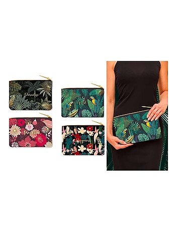 Porte monnaie noir et bordeaux