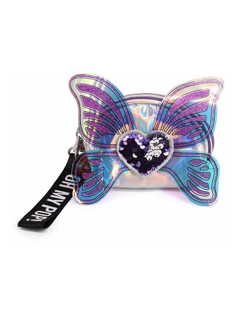 Porte-monnaie Ovale - Oh My Pop! Ailes - Argent - Taille Unique Argent - Kiabi