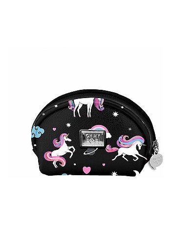 Porte-monnaie Ovale - Oh My Pop! Licorne - Noir - Taille Unique