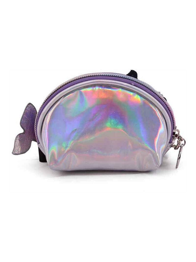 Porte-monnaie Ovale - Oh My Pop! Narval - Argent - Taille Unique Argent - Kiabi