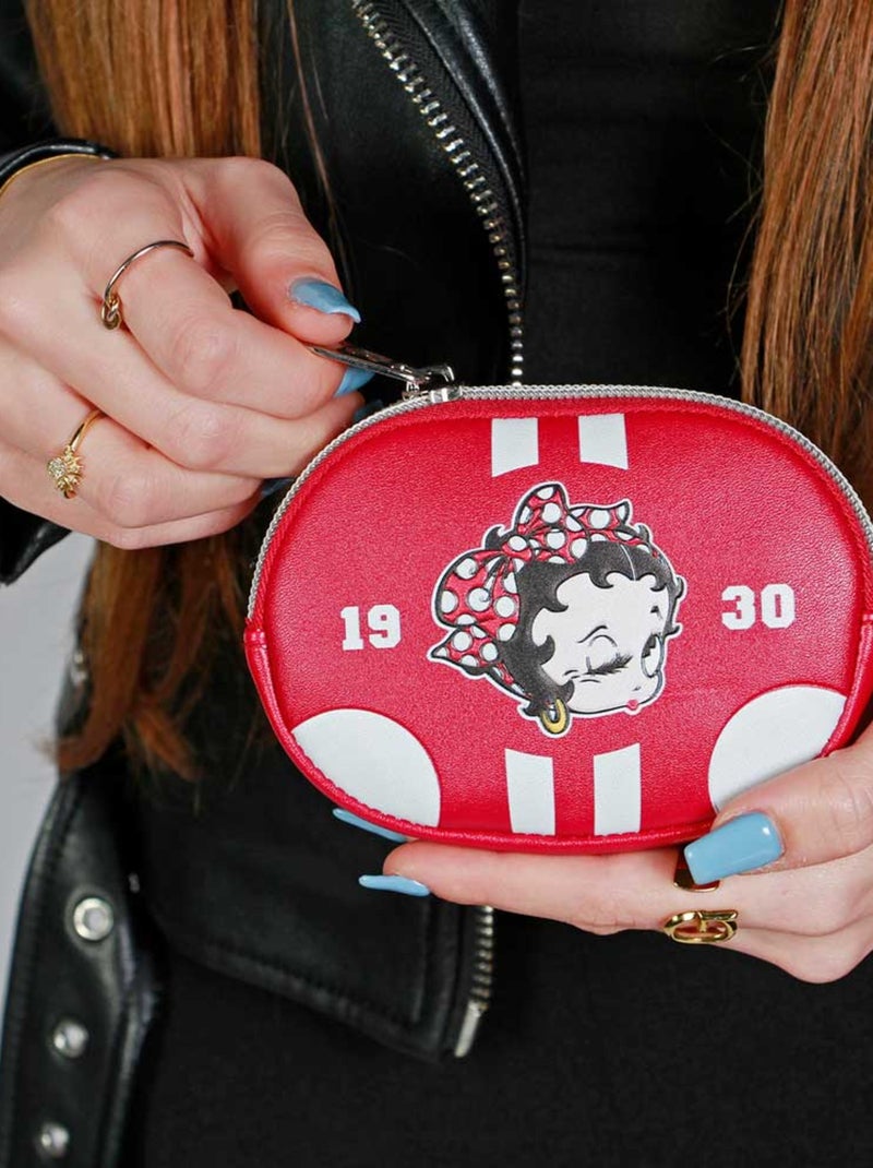 Porte-monnaie Pill - Betty Boop Varsity - Bordeaux - Taille Unique Bordeaux - Kiabi