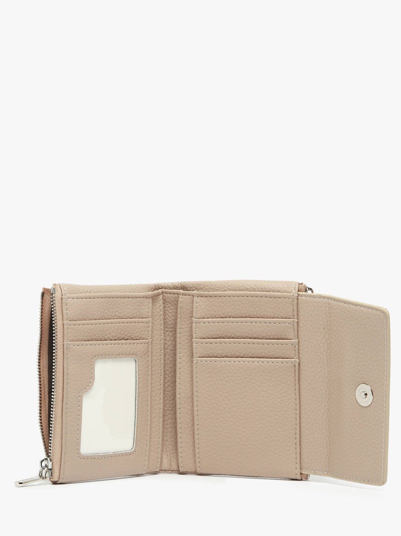 Porte-monnaie Porte-cartes Miniprix Toile Enduite Beige - Kiabi