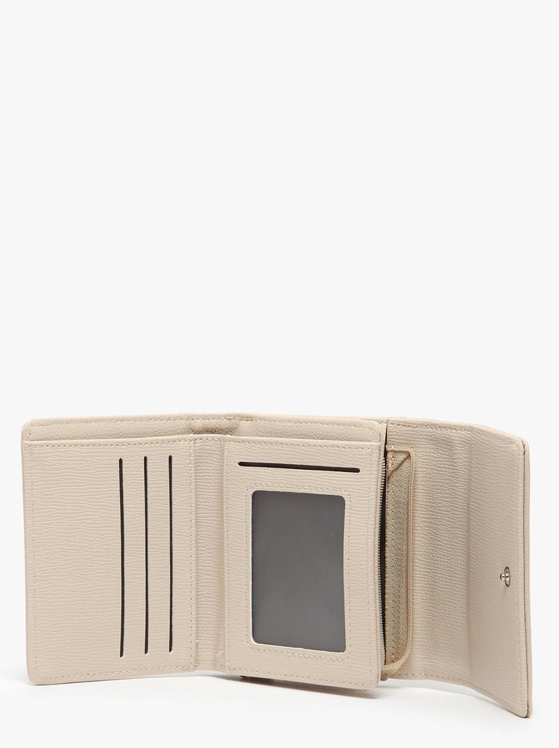 Porte-monnaie Porte-cartes Miniprix Toile Enduite Beige - Kiabi