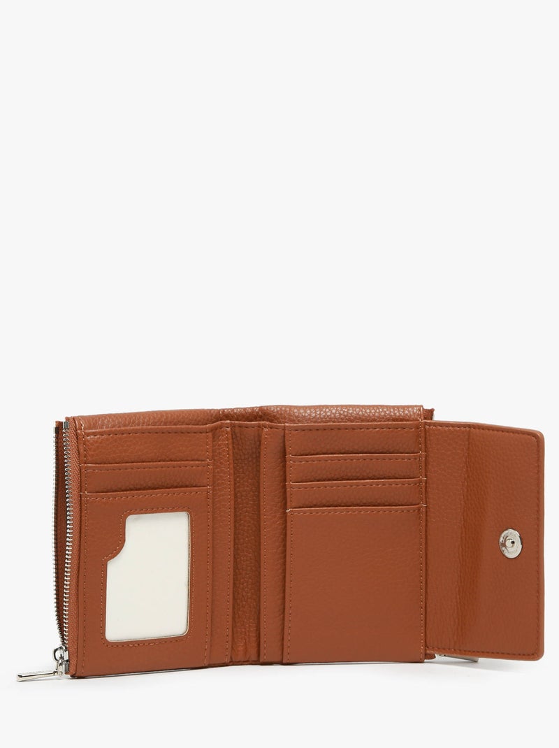 Porte-monnaie Porte-cartes Miniprix Toile Enduite Camel - Kiabi