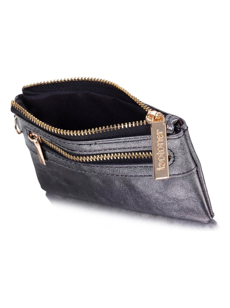 Porte-monnaie protection rfid anti-piratage de carte femme Isotoner Noir - Kiabi