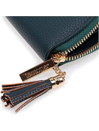 Porte-monnaie protection rfid anti-piratage de carte femme Isotoner