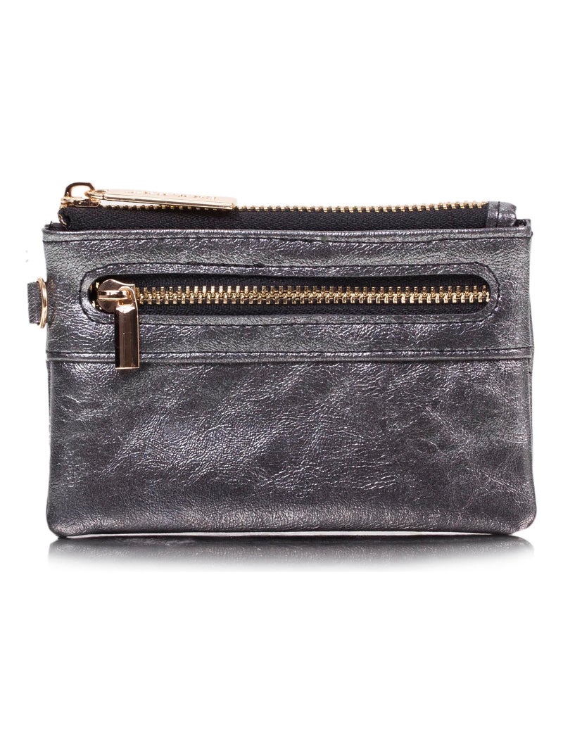 Porte-monnaie protection rfid anti-piratage de carte Noir - Kiabi