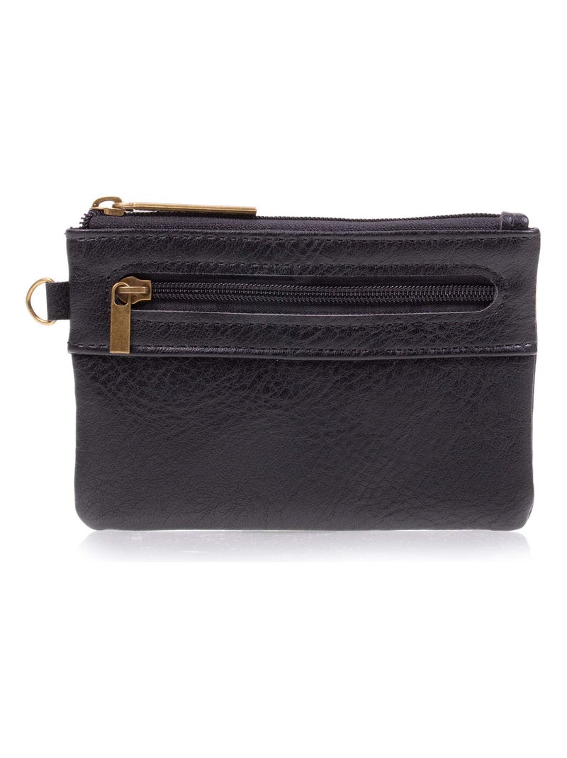 Porte-monnaie protection rfid anti-piratage de carte Noir - Kiabi