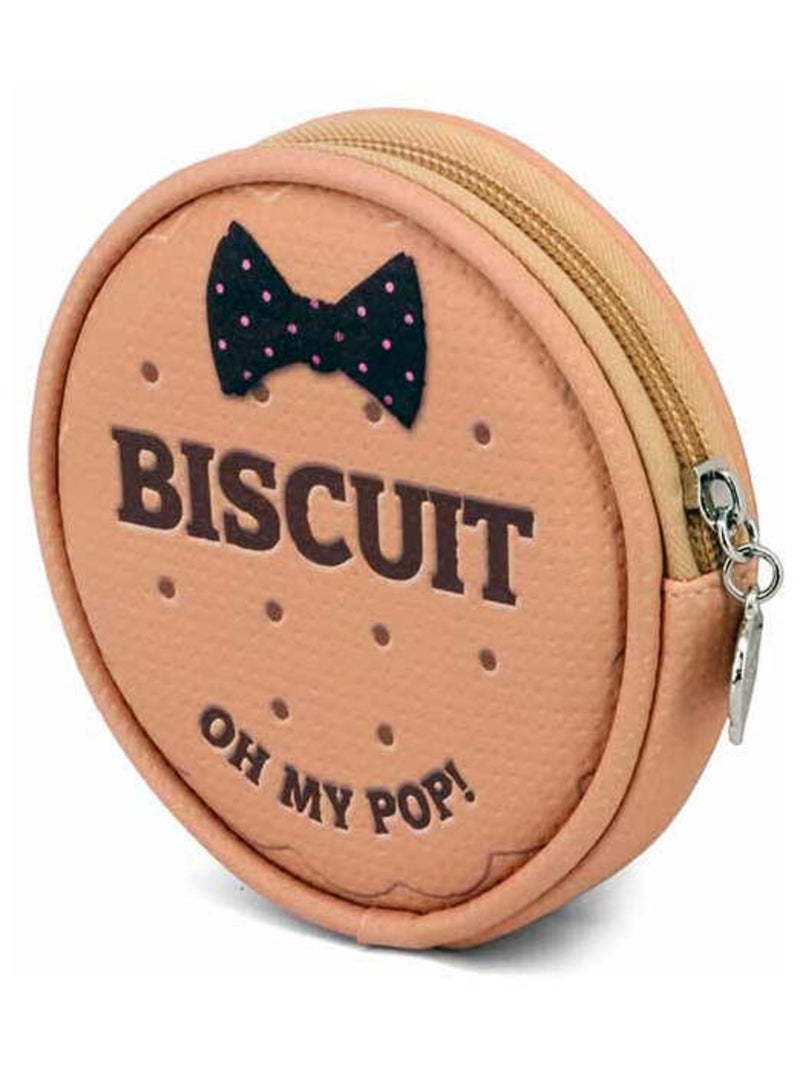 Porte-monnaie Rond - Oh My Pop! Biscuit - Beige - Taille Unique Beige - Kiabi
