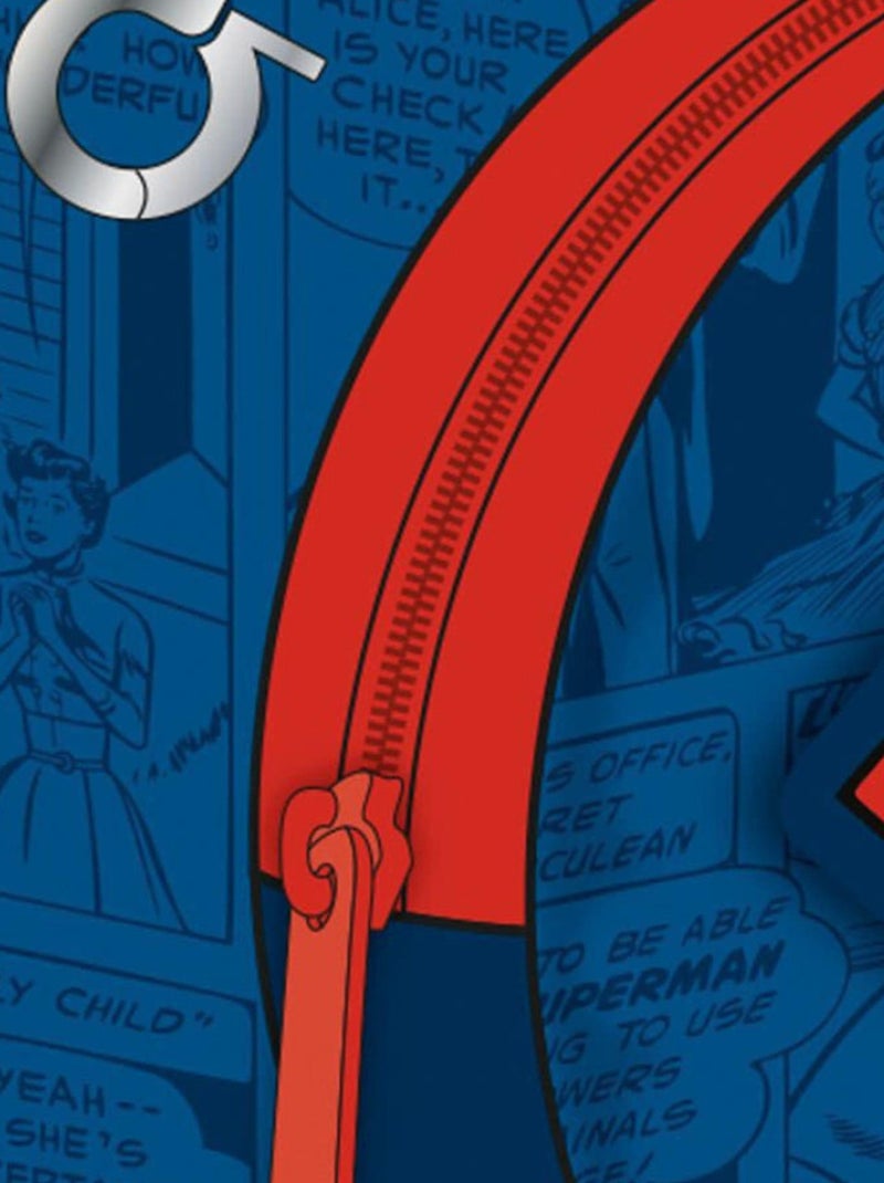 Porte Monnaie Rond - Superman - 9x9x2 cm Bleu - Kiabi