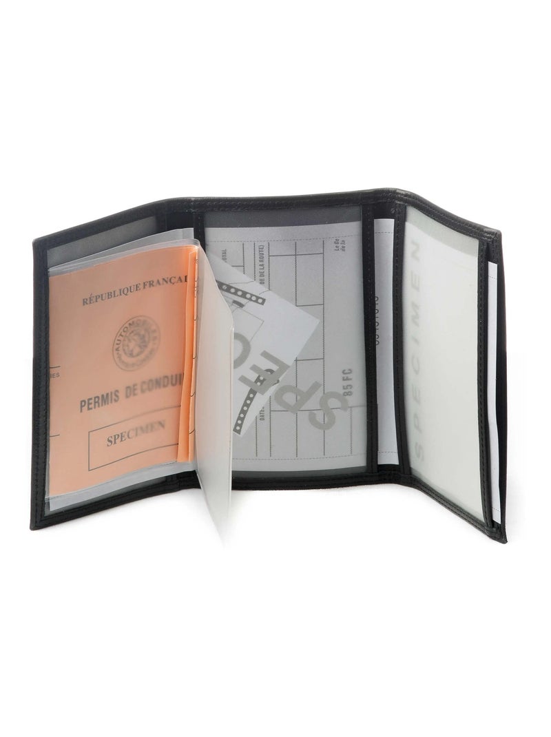 Porte-papier cuir Venise 37 Francinel Marron - Kiabi