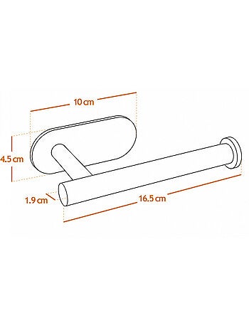Porte papier wc adhésif mural pour salle de bain ou toilettes, sans perçage - vivezen
