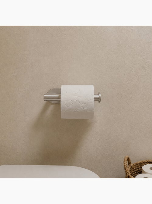 Porte papier wc adhésif mural pour salle de bain ou toilettes, sans perçage - vivezen - Kiabi