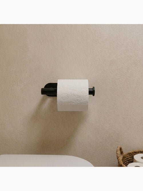 Porte papier wc adhésif mural pour salle de bain ou toilettes, sans perçage - vivezen - Kiabi