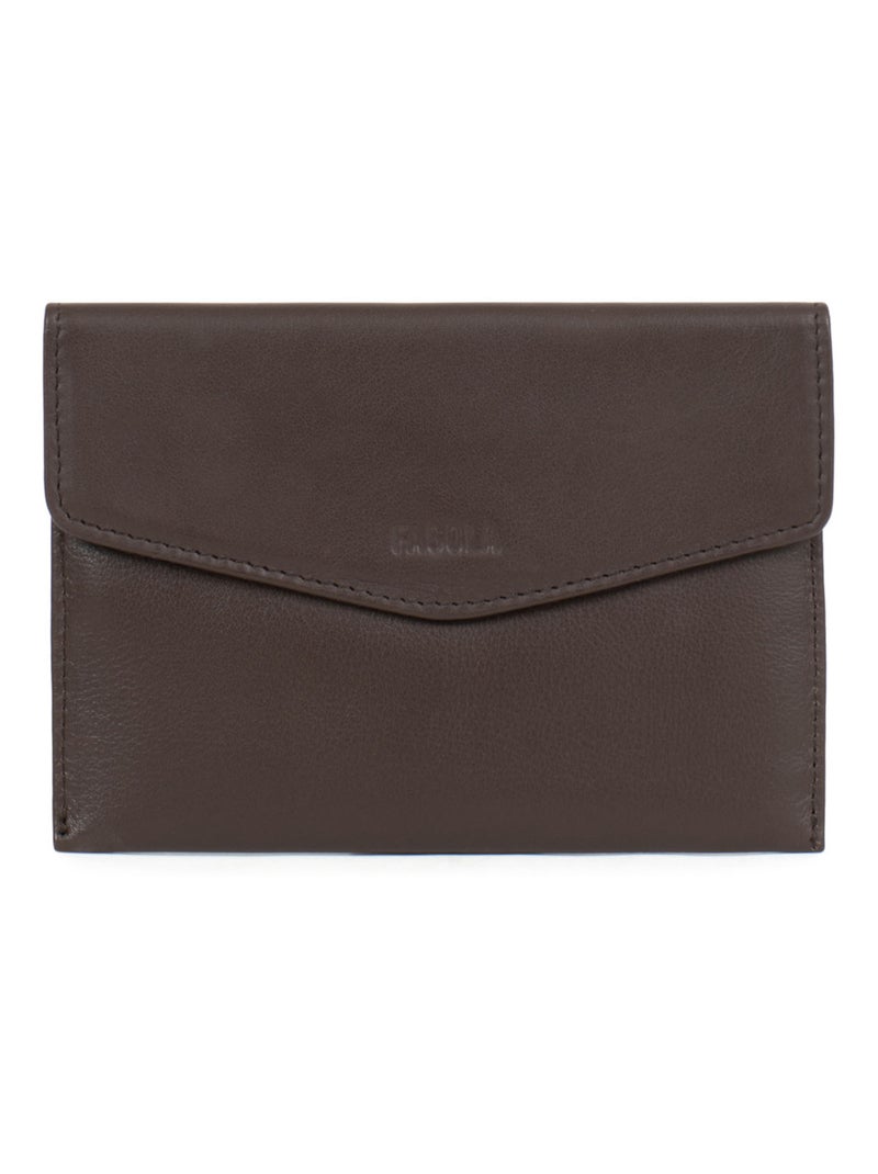 Porte-papiers - Stop RFID - Cuir - FAGOLA Marron foncé - Kiabi
