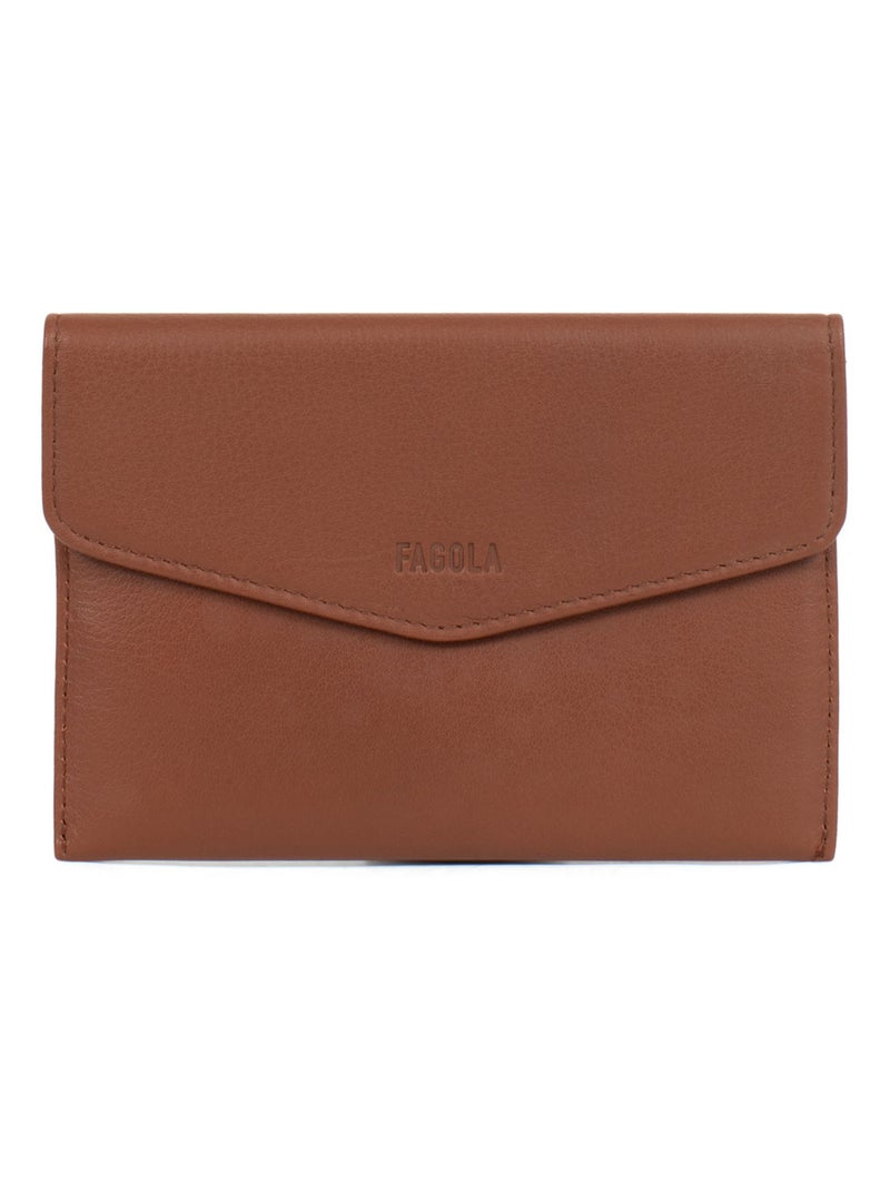 Porte-papiers - Stop RFID - Cuir - FAGOLA Terracotta - Kiabi