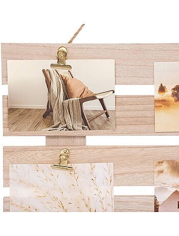 Porte-photo en bois et jute cagette