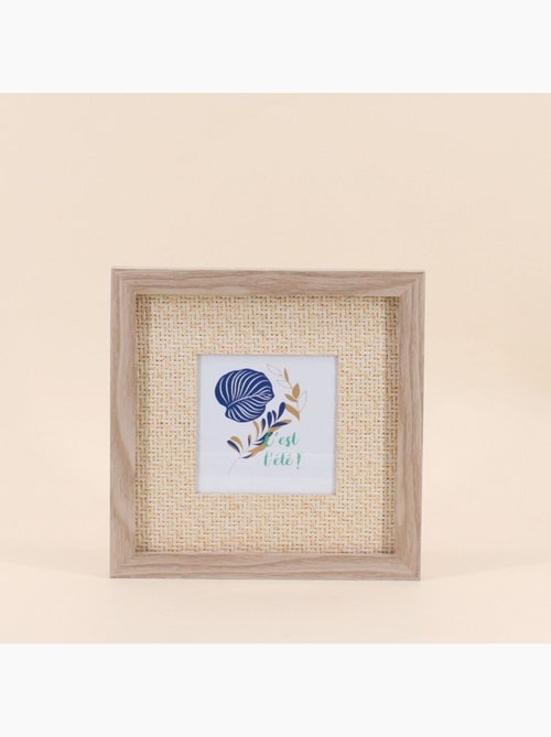 Porte photo en rotin 22x22cm - Kiabi