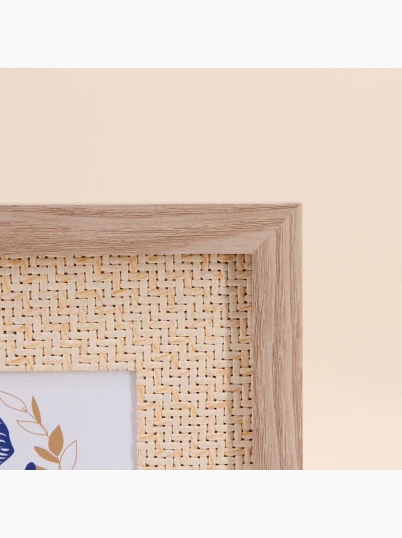 Porte photo en rotin 22x22cm Beige - Kiabi