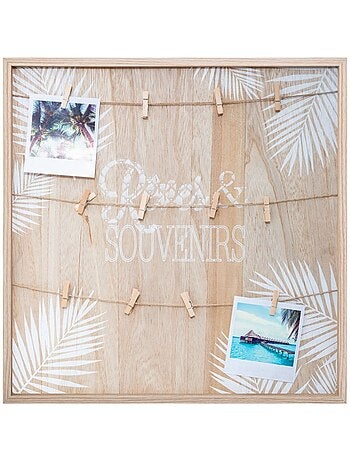 Porte photos corde effet bois Ethnique - Rêves