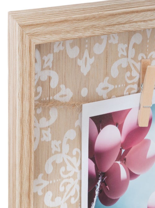 Porte photos corde effet bois Ethnique - Kiabi