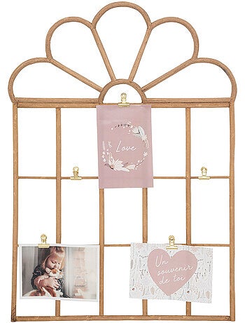 Porte-photos enfant rotin forme romantique COLETTE