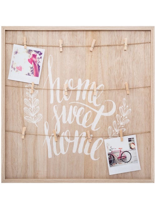 Porte photos imprimé avec corde et pinces TELMA - Kiabi