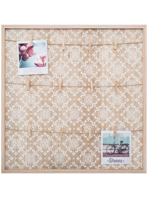 Porte photos imprimé avec corde et pinces TELMA - Kiabi